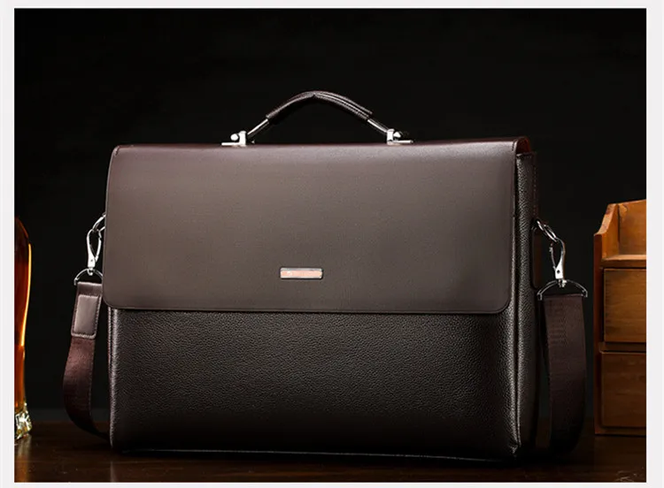 Fashion Business Men Briefcase Leather Laptop Handbag Tote Casual Man Bag For male Shoulder Bag Male Office Messenger Bags