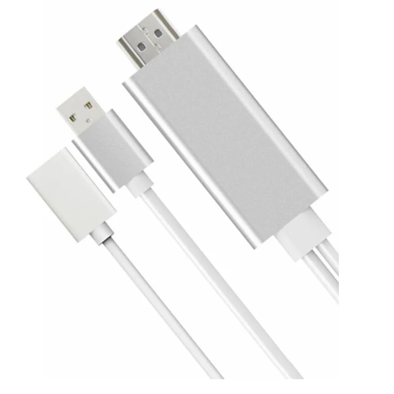Mirascreen USB к HDMI кабель HD ТВ Кабель-адаптер HDMI видео кабель для Android iOS iPhone iPad samsung Galaxy S8 к проектору/ТВ