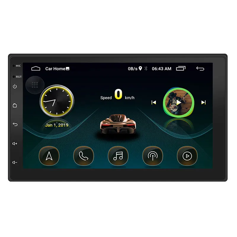Гладкий автомобильный стерео MP5 gps Bluetooth 1080P Android 8,1 MP5 плеер Автомобильный 1+ 16G авто MP5 плеер