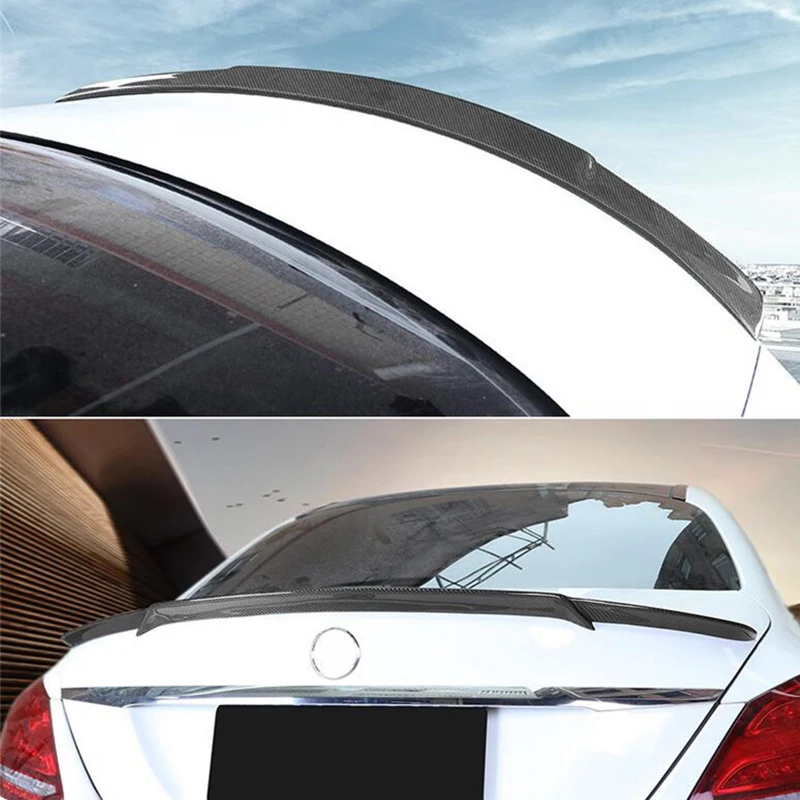 

For Spoiler Accessories W205 Mercedes-benz C-Class Car Trunk Black Rear Lip Tail Wing Brabus Style 2015-2021 Year