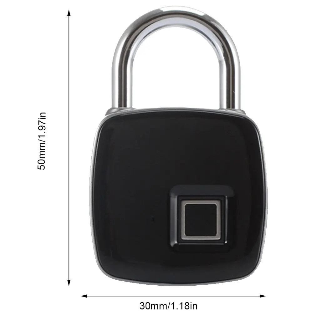 Stainless Steel Fingerprint Padlock Smart Lock Security Door Lock Outdoor Door Padlock Luggage Lock Fingerprint Lock