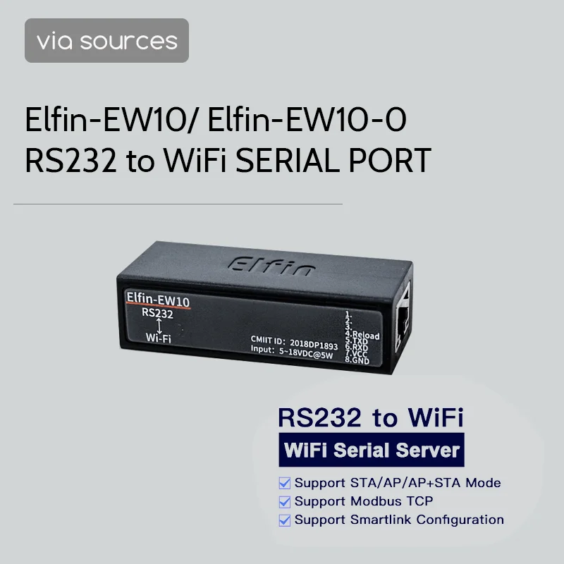 Elfin EW10 0 RS232 для модуля Wi Fi беспроводного устройства сервера Modbus TCP протокол TCP/IP