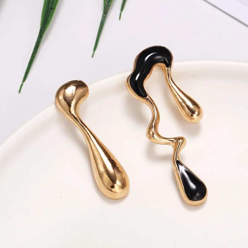 Fashion Women Drop Earrings Unique Personality Vintage Puck ZA Style Statement Dangle Earring Boho Jewelry Modern Earrings - Окраска металла: e645