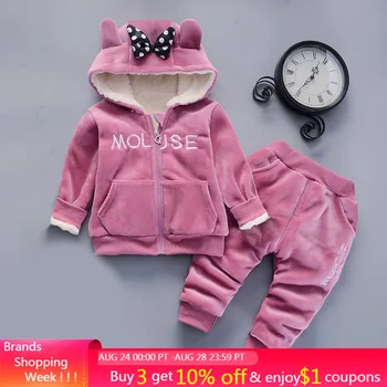 

Menoea Children Autumn Fashion Clothes Kids Clothing Sets Letter Zipper Coats Solid Pants Girls Warm Winter Casual Outfits 2Pcs
