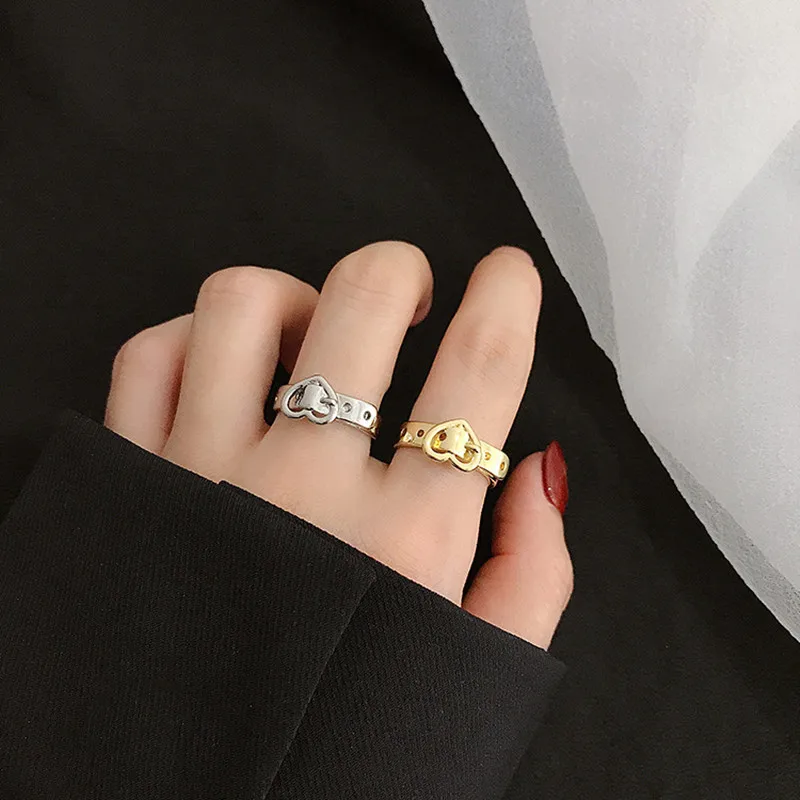 Big Sale Korean fashion geometric round polished ring, for women creative retro personality gold YDwpeyYE8y0