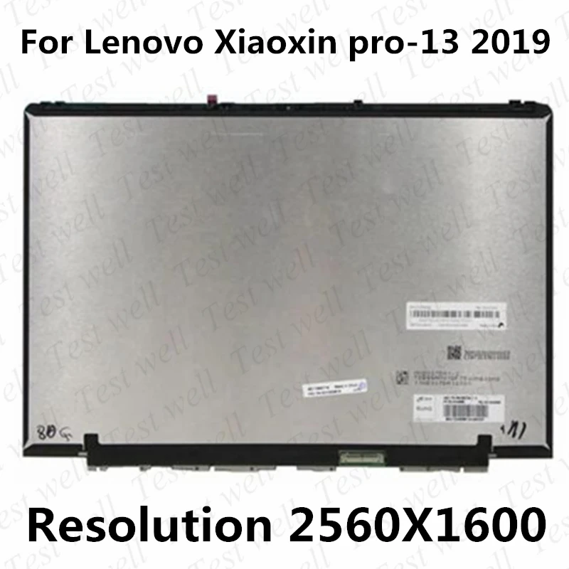 

Original For Lenovo Xiaoxin 13 PRO 2019 Laptop LCD Display screen with glass cover assembly Resolution 2560X1600 FRU: 5D10V42638