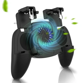 

Mobile Game Controller Gamepad Trigger Shooting Free Fire Cooling Fan Gamepad Joystick with Cooling Fan For 4.7-6.5 inch phones