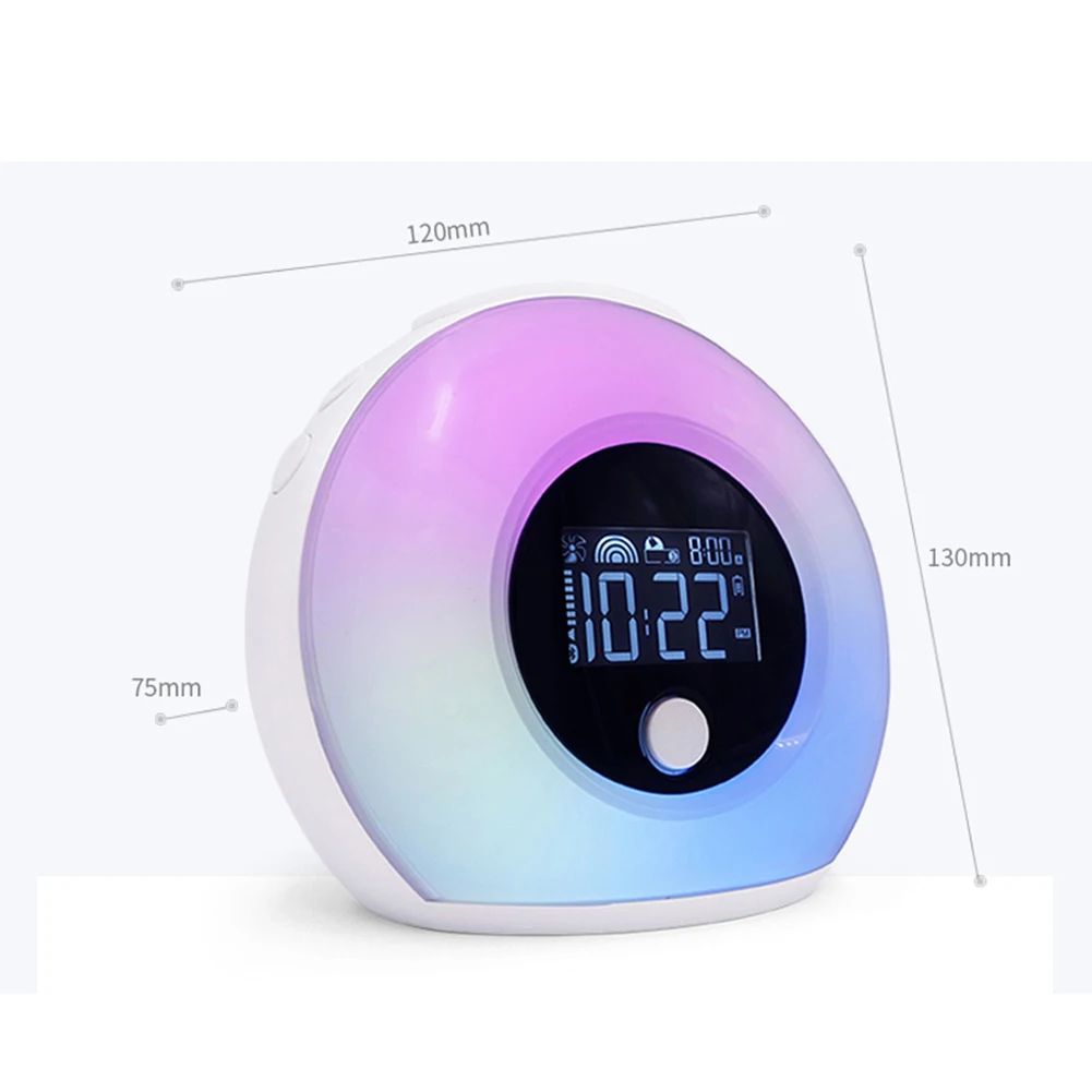 

Led Mood Gift Bed With Bluetooth Speaker Kids Smart Alarm Clock Night Lamp Vibration Sensor Color Changing Wireless Sleep