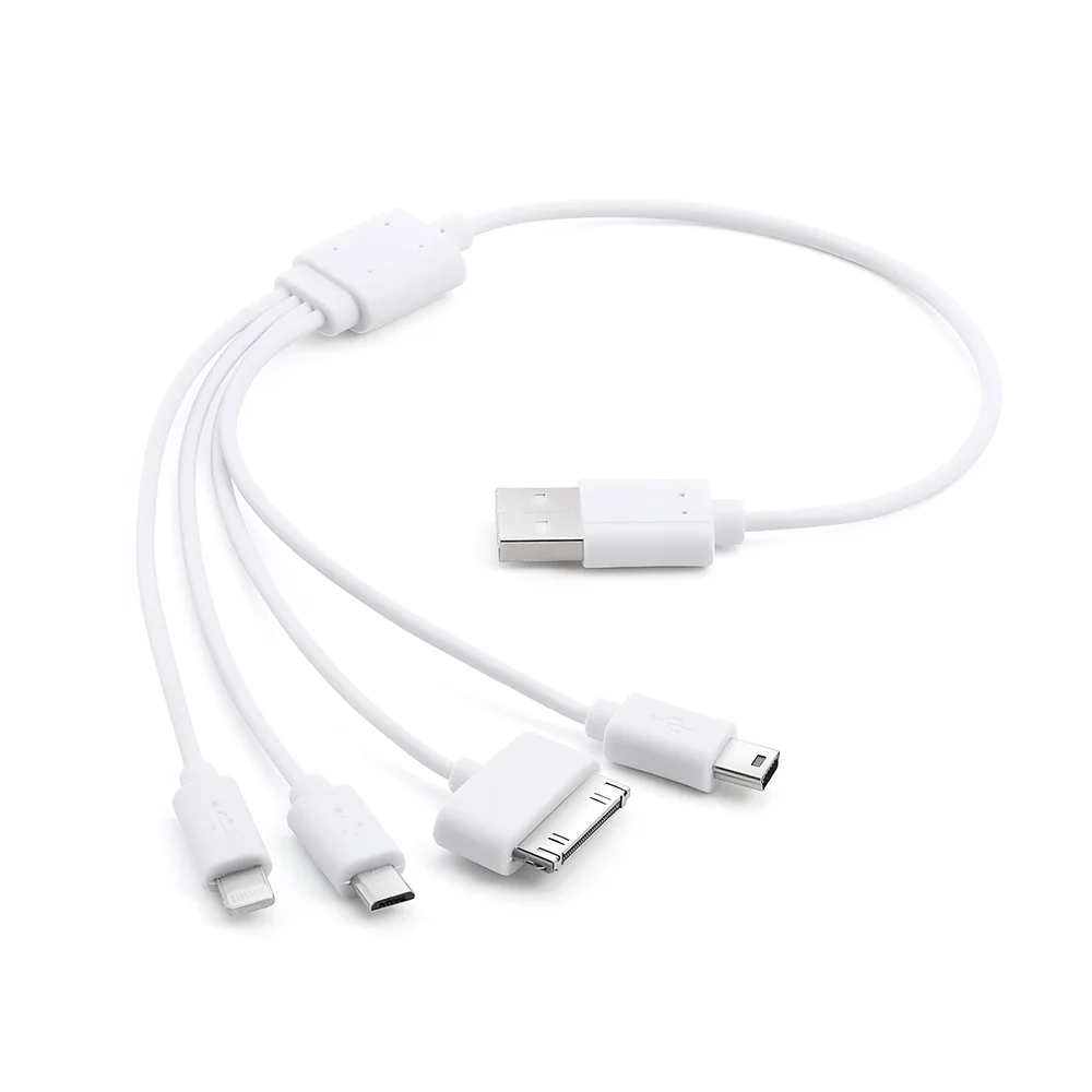 4 в 1 USB кабель для мобильного питания Универсальный телефон Портативный USB мульти кабель для зарядки данных