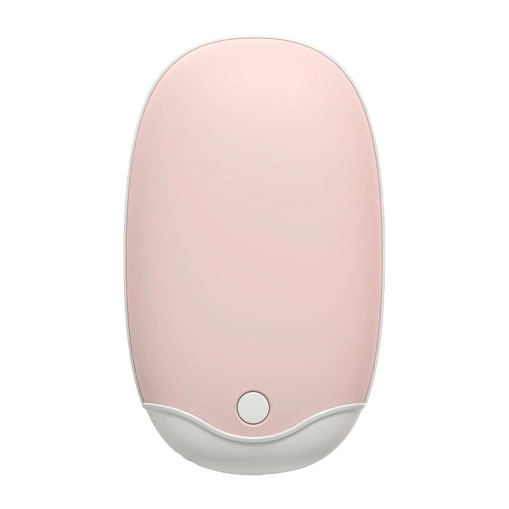 Pink USB перезаряжаемая грелка для рук 4000mAh Электронный маленький портативный ручной подогреватель для рук ног горячий Быстрый двухсторонний нагрев для зимы - Цвет: Pink