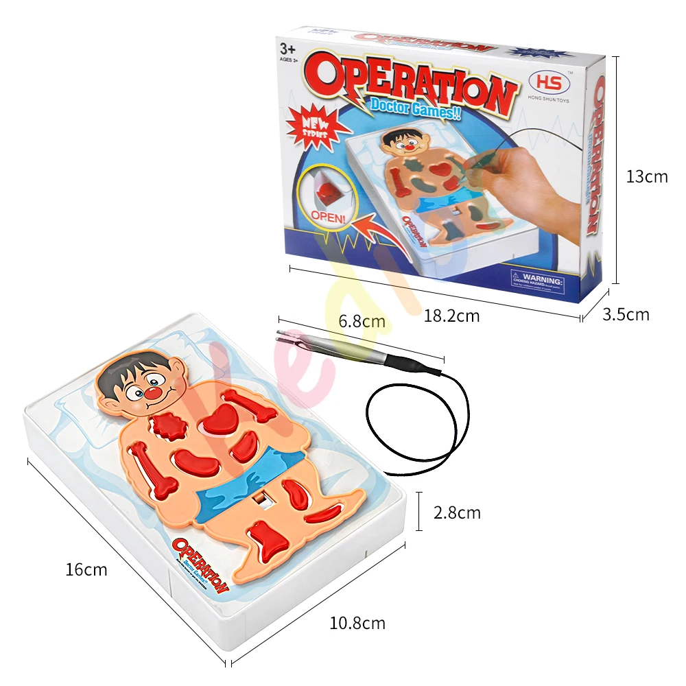 Simulation Classic Operation Game Operation Doctor Toys Set Desktop Fun Game Educational Toy Creative Gift