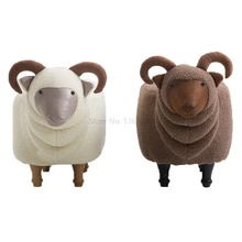 Оригинальность козья обувь для переодевания табурет из цельного дерева табурет для ног диван табурет дизайнерская мебель овца табурет вход магазин можно мыть