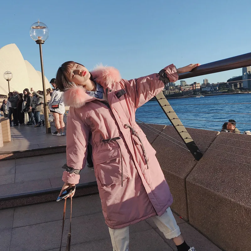 

Photo Shoot 2019 Winter New Style WOMEN'S Cotton-padded Clothing Korean-style Mid-length down Jacket Cotton-padded Clothes Workw
