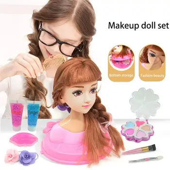 

Children's Dressing Makeup Doll Girl Toy Cosmetic Pretend Play Toys Girls Birthday Christmas Gifts Girls Makeup Training Set