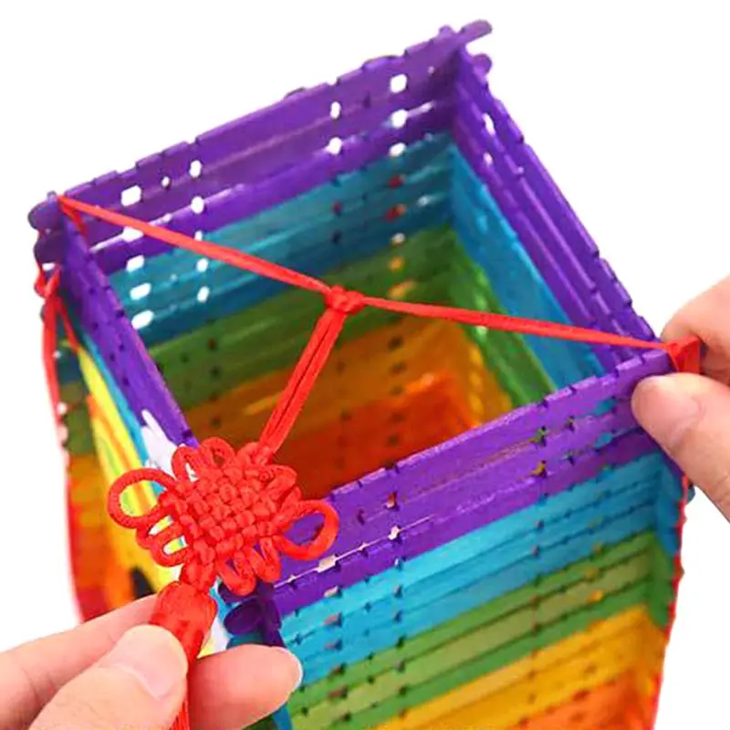Chinese Cartoon Lanterns Kids DIY Handmade Wedding Party Decoration Hanging Lantern for Children M76D