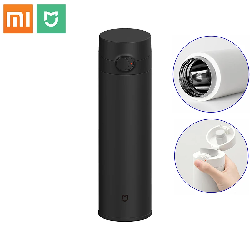 

Xiaomi Mijia Thermos Cups 2 Stainless Steel Vacuum Mug 480ml Capacity Travel Portable Water Cup Lock Cold Elastic Switch Bottle