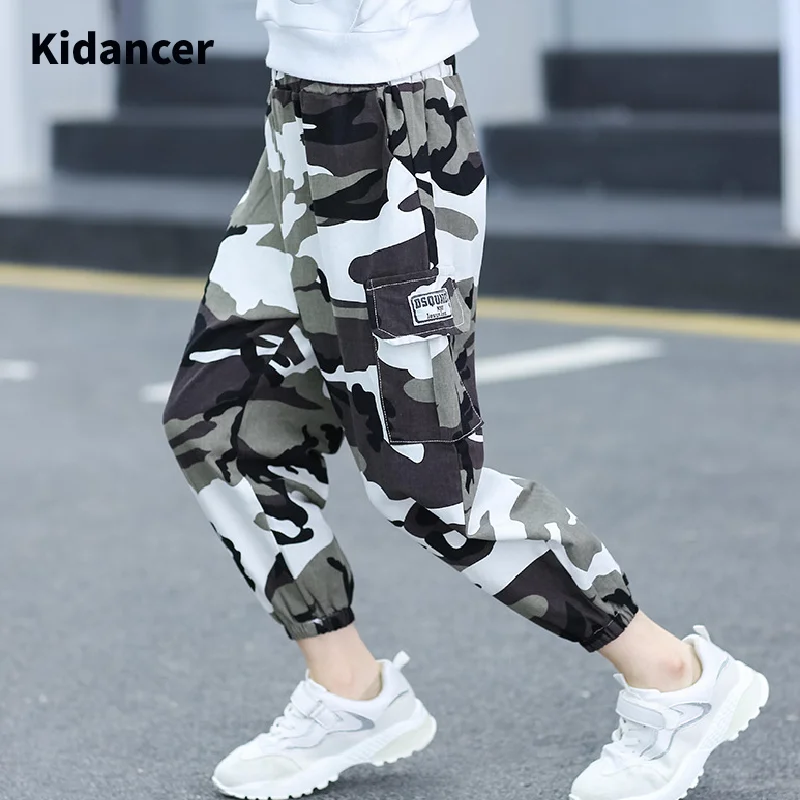 Kidancer/камуфляжные штаны для девочек комбинезоны Саржевые хлопковые летние