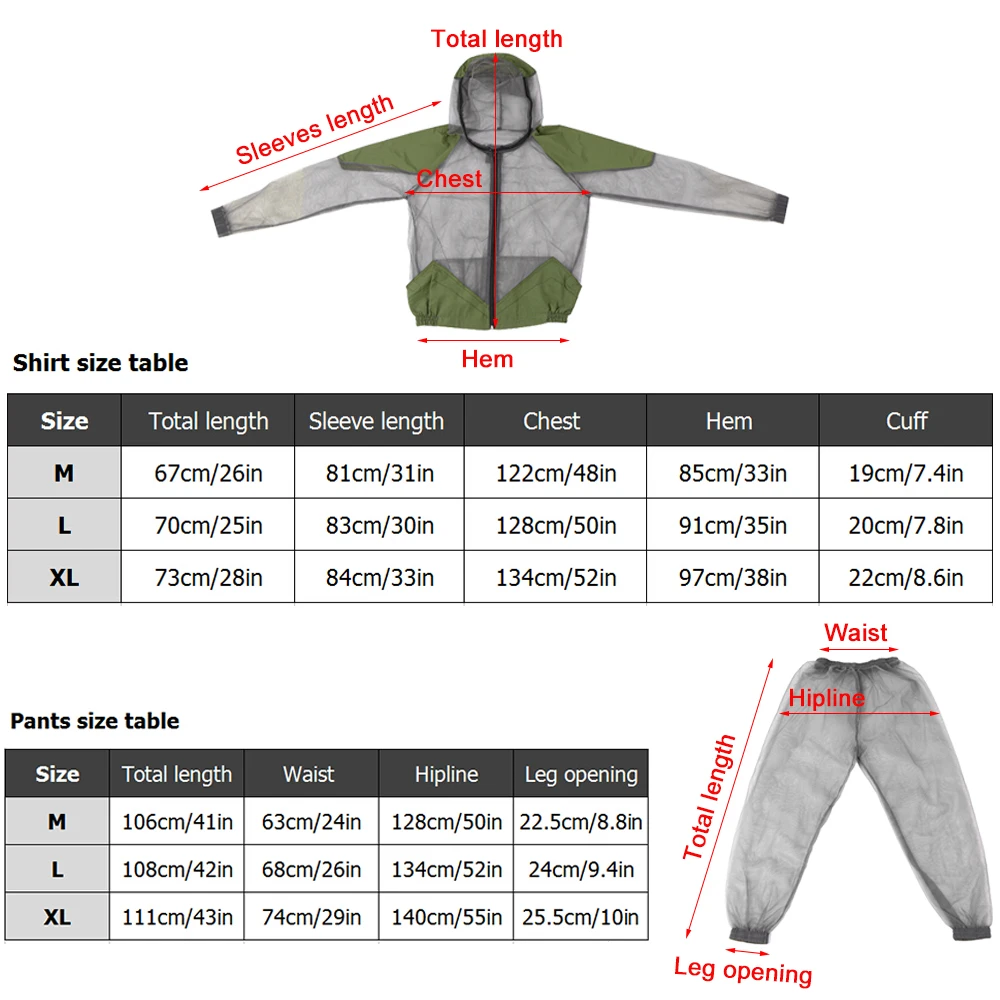 Одежда для рыбалки насекомых Защитная Сетчатая рубашка перчатки Брюки наружное средство от комаров костюм ошибка Куртка сетка с капюшоном костюмы
