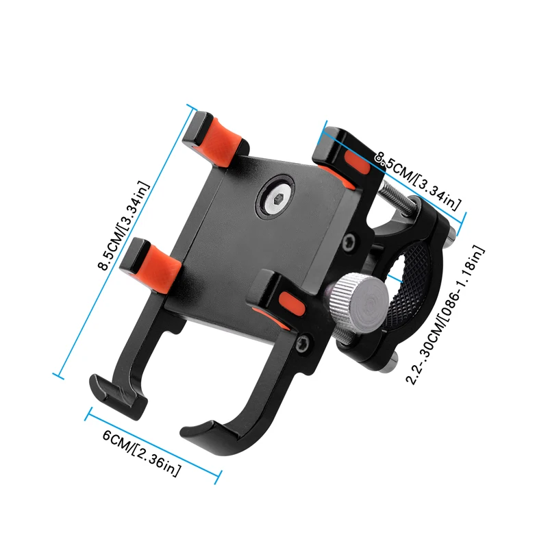 Держатель для мобильного телефона мотоцикла из алюминиевого сплава с фиксированным кронштейном для Iphone, Android, huawei, смартфонов, gps, подставка для велосипеда