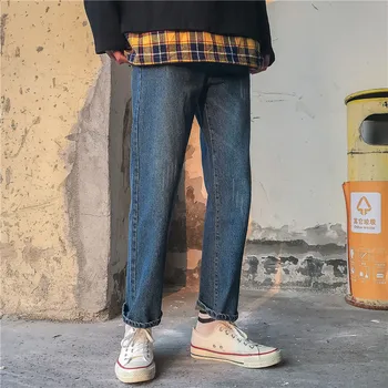 

Tao Trend Men's Loose Straight Tube Joker Torre Cowboy Long Pants Male