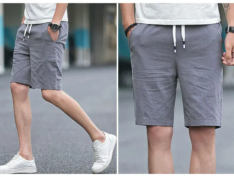 Nice Summer Casual Shorts Men Cotton Solid Slim Fit Mens Compression Shorts Men Beach Shorts Bermuda Masculinac