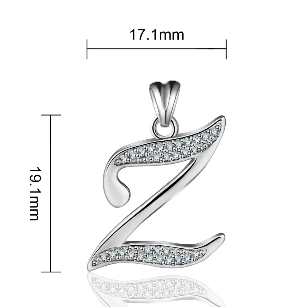 Серебряное ожерелье EUDORA 925 пробы, 26 букв, индивидуальный шарм, подвеска 45,72 см, круглая цепочка с коробкой для украшений, Подарок на годовщину D77