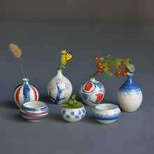 Китайская синяя и белая керамическая ваза, Классические Мини вазы, сделай сам, чайные изделия, орнамент, домашний Свадебный декор, Цветочный контейнер