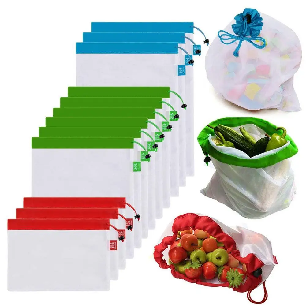 Многоразовые сетчатые мешки для продуктов моющиеся - Цена: 376,25 - 753,25 руб.