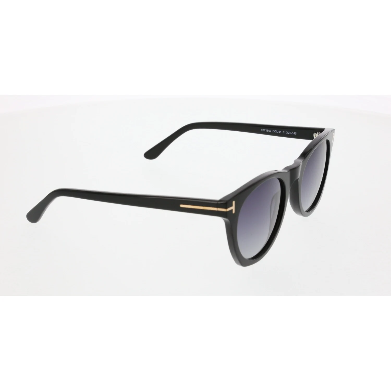 

Unisex sunglasses hw 1867 01 bone black organic aval 51-22-145 hawk