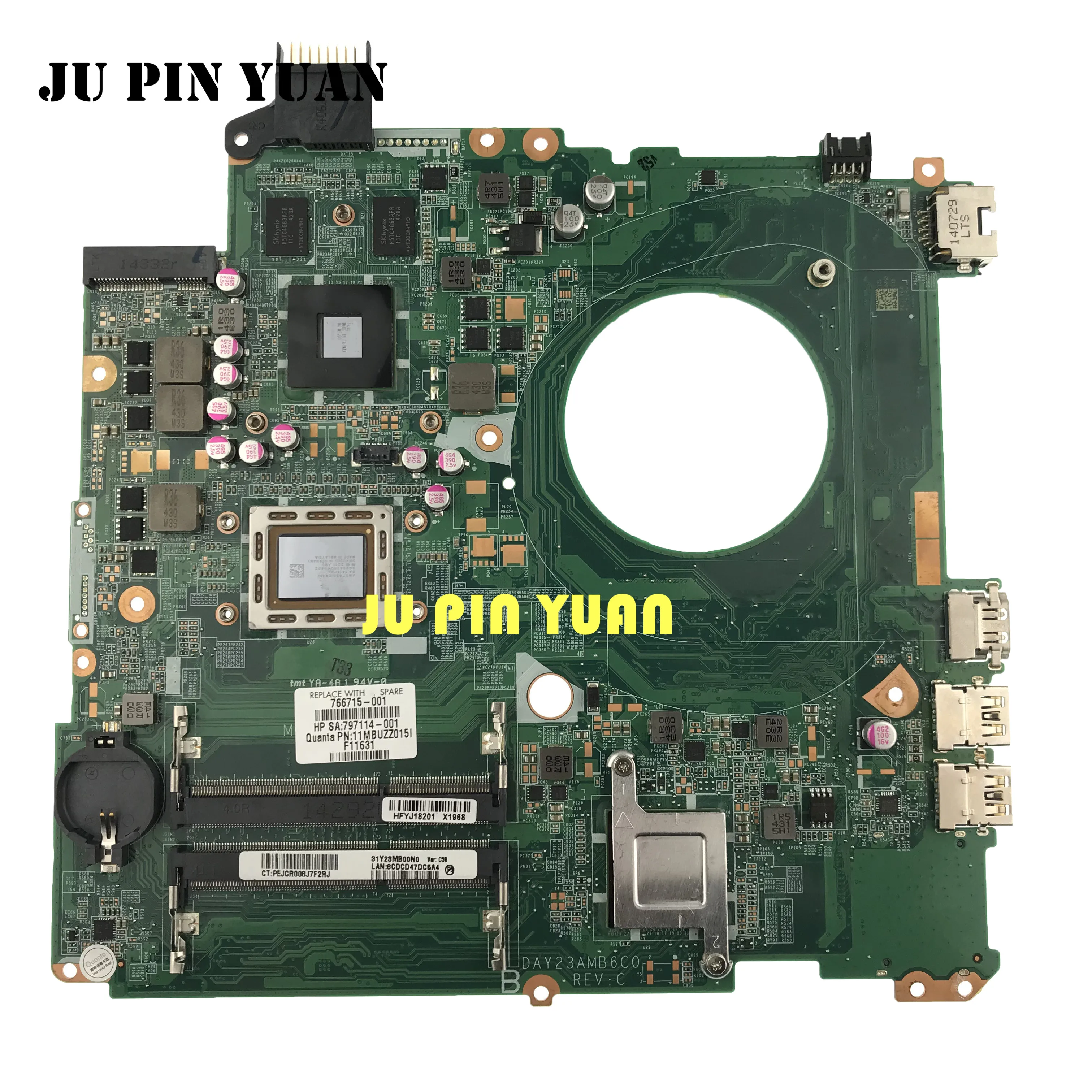 Материнская плата 766715 001 501 DAY23AMB6C0 Y23A для HP PAVILION 15 P 15Z все функции полностью