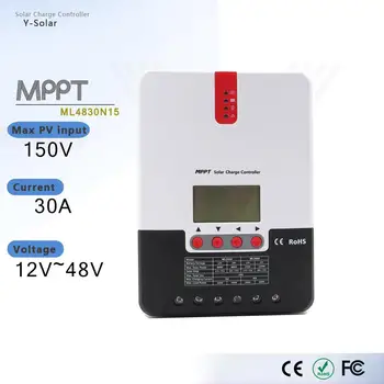 

Y-SOLAR MPPT 30A DC 12V/24V/36V/48V Auto identify Protective Inversor For Solar Loads PV Charge Controller Charge Regulator