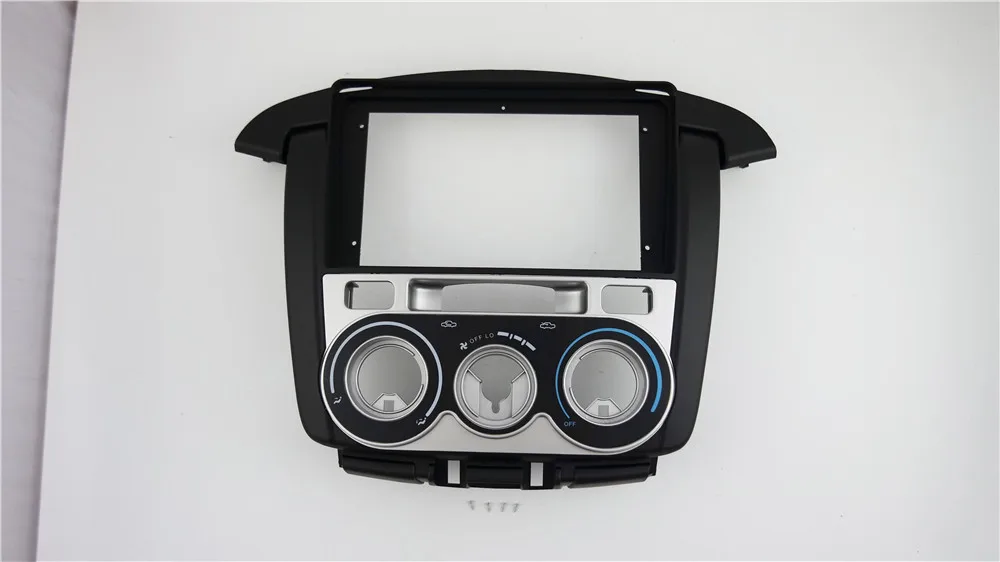Специальный 9-дюймовый автомобильный Радио Рамка для приборной доски тире Панель для Toyota Innova 2011- головное устройство автомобиля установке стерео - Название цвета: Черный
