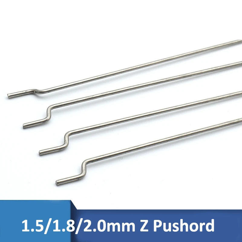 10pc Z Type D1.0/1.2/1.5mm Push Rod Stainless Steel Wire Push Pull Rod