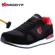 MODYF Work Boots Construction Men’s Outdoor Steel Toe Cap Shoes Men Puncture Proof High Quality Lightweight Safety Shoes
