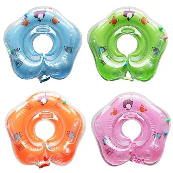 

Baby Swimming Neck Ring Inflatable Toy Safety Infants Circle Float Infant Neck Float Circle & Lovely Duck Toys for Bathing