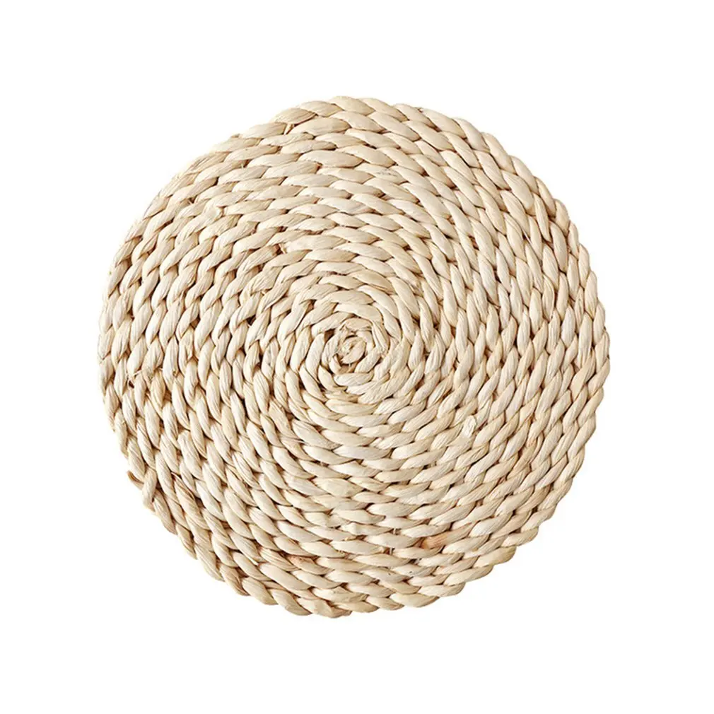 Японский натуральный мех кукурузы переплетенный коврик утолщенная изоляция чайный коврик настольный коврик термостойкая кастрюля подушка