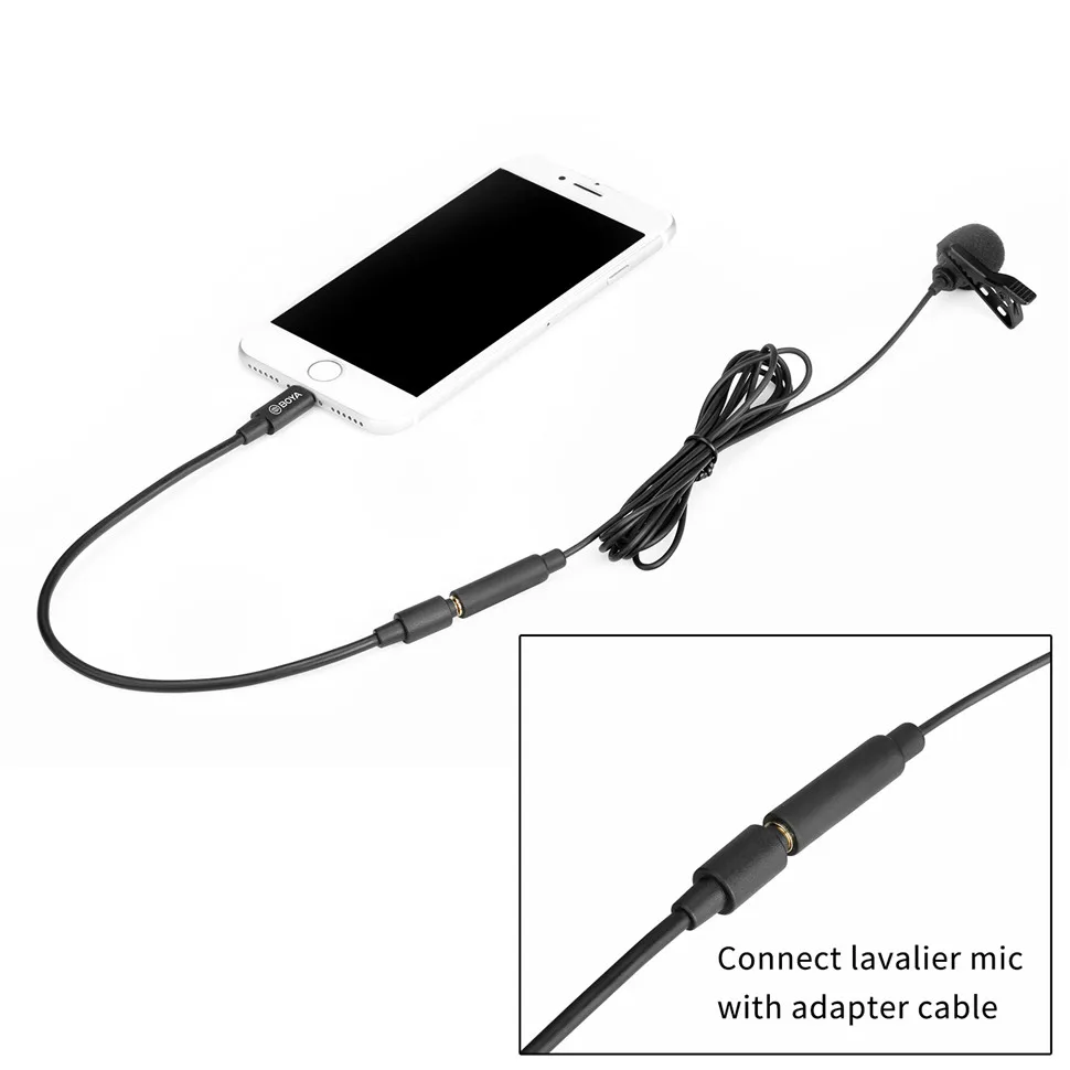 headset with mic BOYA BY-M2/M2D Dual Lapel Lavalier Microphone with Foam Windscreen for Apple iPhone 11 8 x Smartphones iPad iPod iOS 8.0 Devices bluetooth microphone