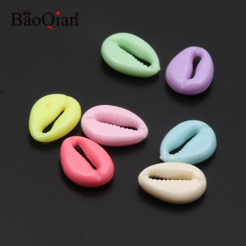 Mixed Color Plastic Acrylic Sea Shells 50pcs Natural Shell Ornaments
