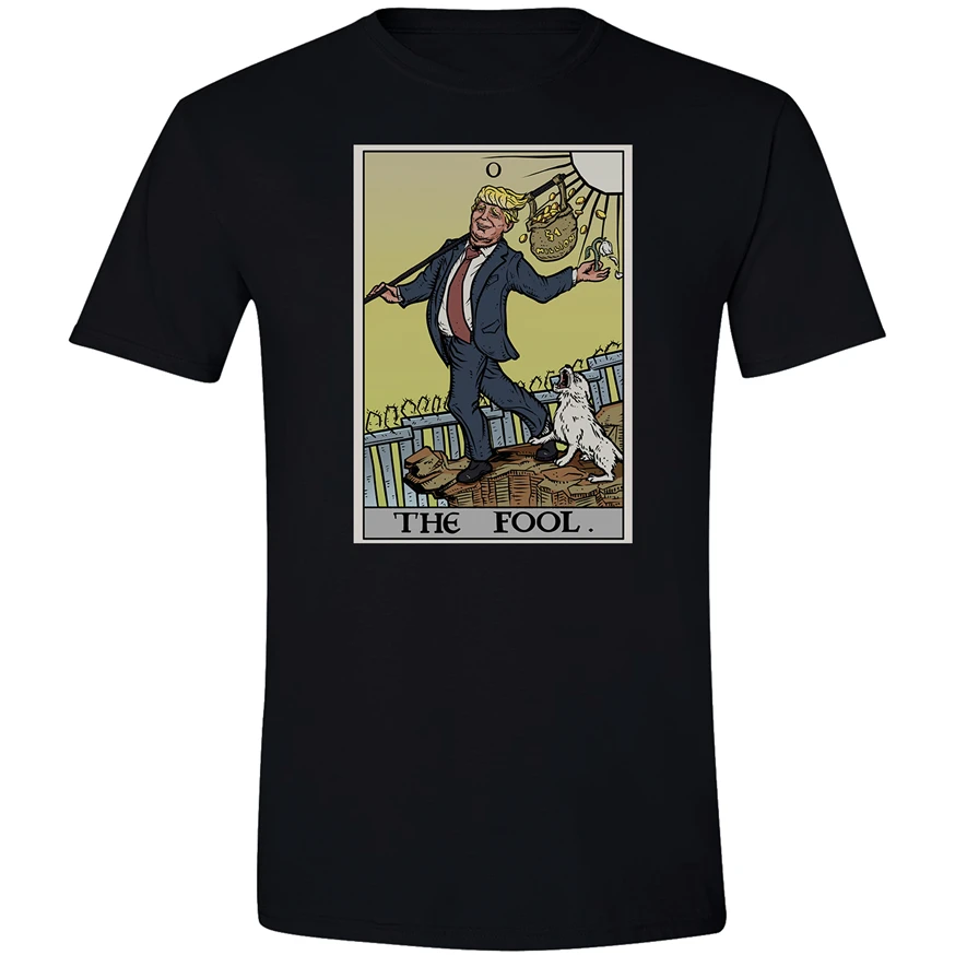 Funny Anti Trump Donald Tarot Card Shirt Feminist Democratic Political Cartoons High Quality Tee | Мужская одежда