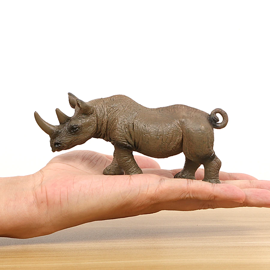 Realistic Hippopotamus Hippo Wild Animal Figure Solid Plastic Model Toy Model G 