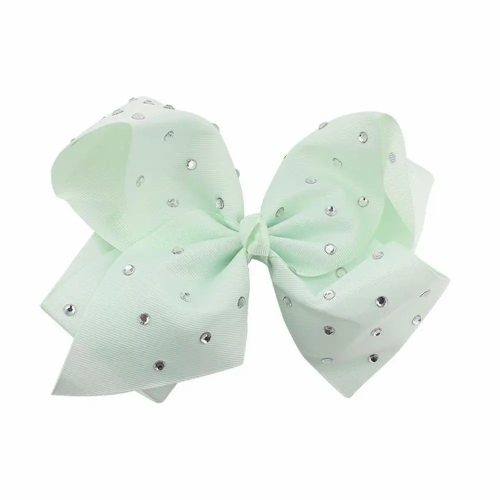 1Pcs 8" Fabric Bows Hair bow Hair Clips Bow Clips Fabric bow Hair Grips Girls Women Hair Accessories Headwear China folk-custom - Цвет: 18