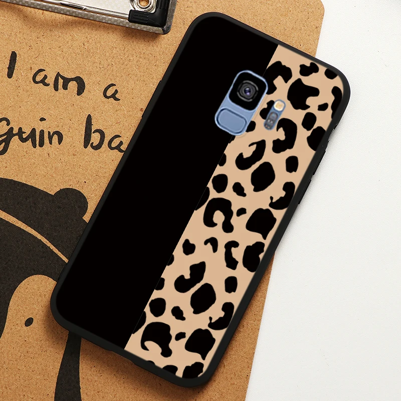 Leopard Print Flowers TPU Case For Samsung Galaxy S9 Plus Phone Coque Cover For Samsung s9plus S 9 s9+ Protevtive Silicone Cases silicone case for samsung