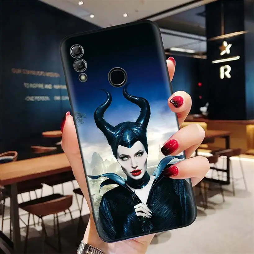 Малефисента госпожа зла черный чехол для huawei Y9 Y5 Y6 Y7 Honor 10 9 Lite 9X8X8 S 8A фотоаппаратов моментальной печати 7S 7A 10i 20i V20 для телефона с бумажником и Кепки