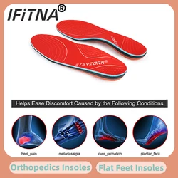 iFitna Memory Foam Arch Support Orthotics Insoles, Flat Feet Orthopedics Insoles Ease Foot Pain for Men Women Sneaker Running