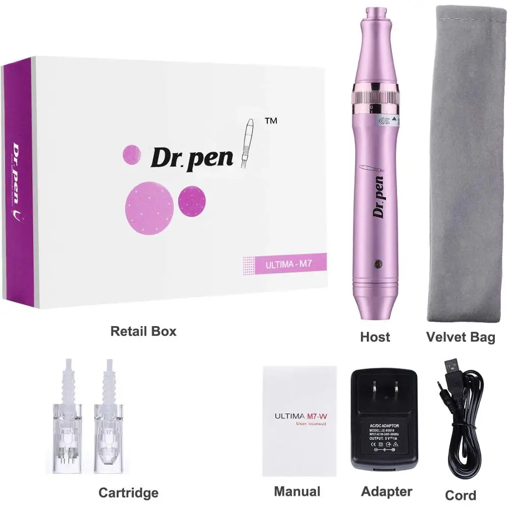 

Eectric Microneedling Pen Wireless Electric Skin Care Tools Micro Rolling Derma Stamp Therapy With 2pcs 12 pins