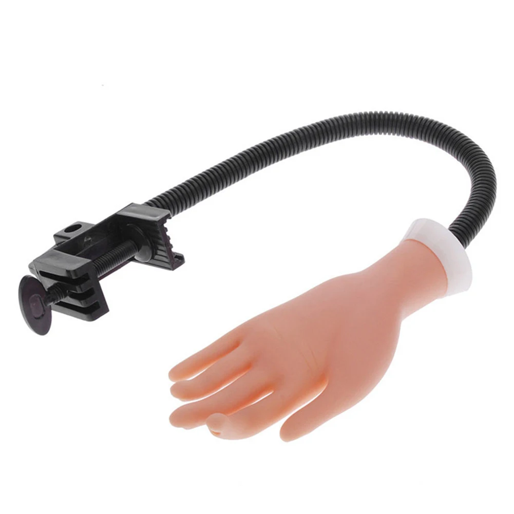 

Fake Hand Model Soft Training Bendable Salon Reusable Display Clip On Nail Art Practice Professional PVC Manicure Prosthetic