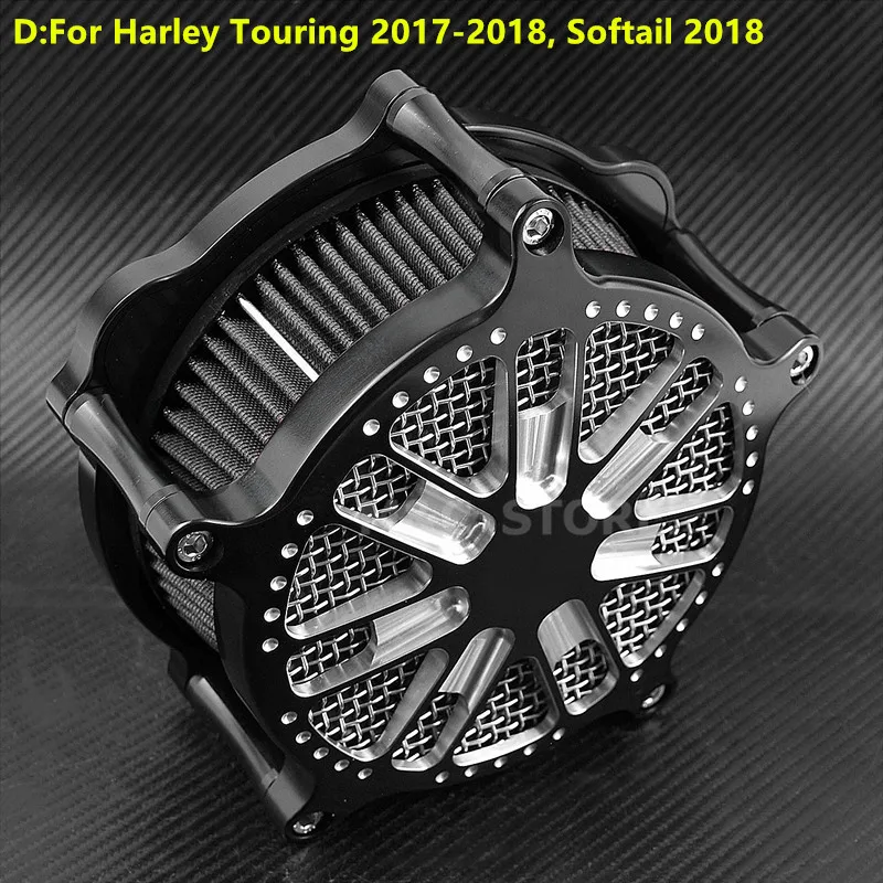 Воздушный фильтр Воздухоочиститель для Harley Sportster 04-19 Softail 00-18 Dyna Touring Street Glide Road Glide 08-16 - Цвет: Grey D