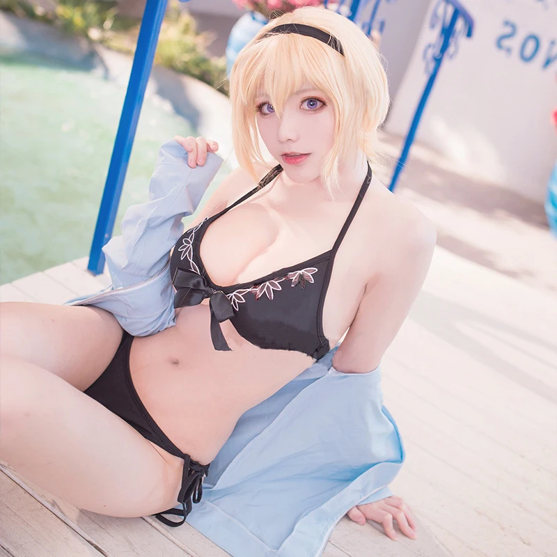 

Fate/Extella 3rd Anniversary Joan of Arc Cosplay Costume Sexy Swimming Suit Halloween Costumes For Women Carnival Performance