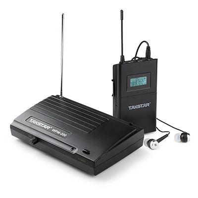 Takstar WPM-200 UHF беспроводной монитор система приемник ЖК-дисплей 6 выбираемых каналов 50 м передача с внутриканальной гарнитурой - Цвет: Transmitter Set