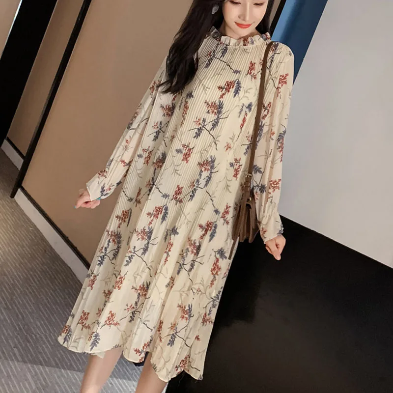 mid calf chiffon dress